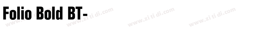 Folio Bold BT字体转换